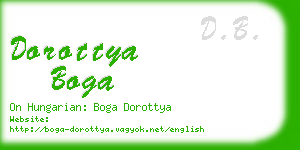 dorottya boga business card